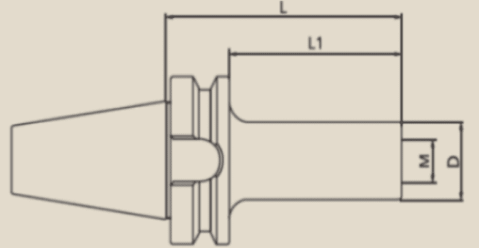 BT40M12130 - BT40 M12-130 VİDALI TUTUCU - 2