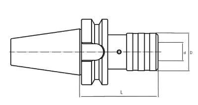 BT40TC1 - BT40 TC1 KILAVUZ ÇEKME BAŞLIĞI Ø19XM3-M14 - 2