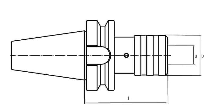 BT40TC1 - BT40 TC1 KILAVUZ ÇEKME BAŞLIĞI Ø19XM3-M14 - 2