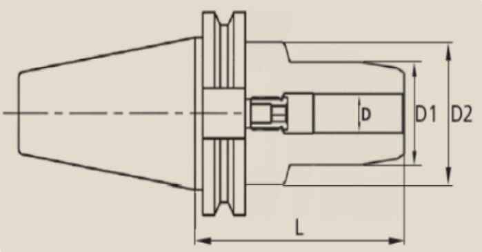 DIN40HY10 - DIN40 (69871) 10MM HİDROLİK TUTUCU - 2