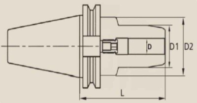 DIN40HY12 - DIN40 (69871) 12MM HİDROLİK TUTUCU - 2