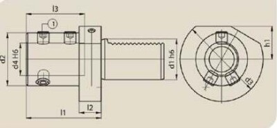 E1-30x25 - VDI30 TUTUCU E1 25MM - 2