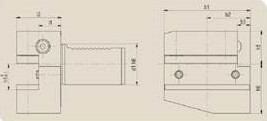 B1-40x25x44 - VDI40 TUTUCU B1 25X44MM - 2